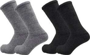 Men's Brushed Heavy Duty Ultra Thermal Socks - Gray (2 Pack)