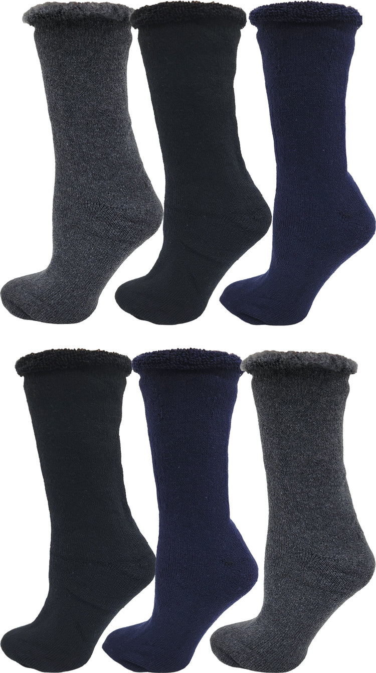 Women's Brushed Thermal Socks - Assorted (6 Pack)