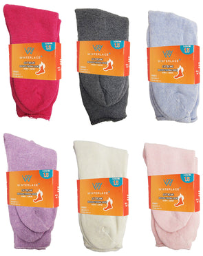 Plus Size Women's Brushed Thermal Socks - Assorted (6 Pack)