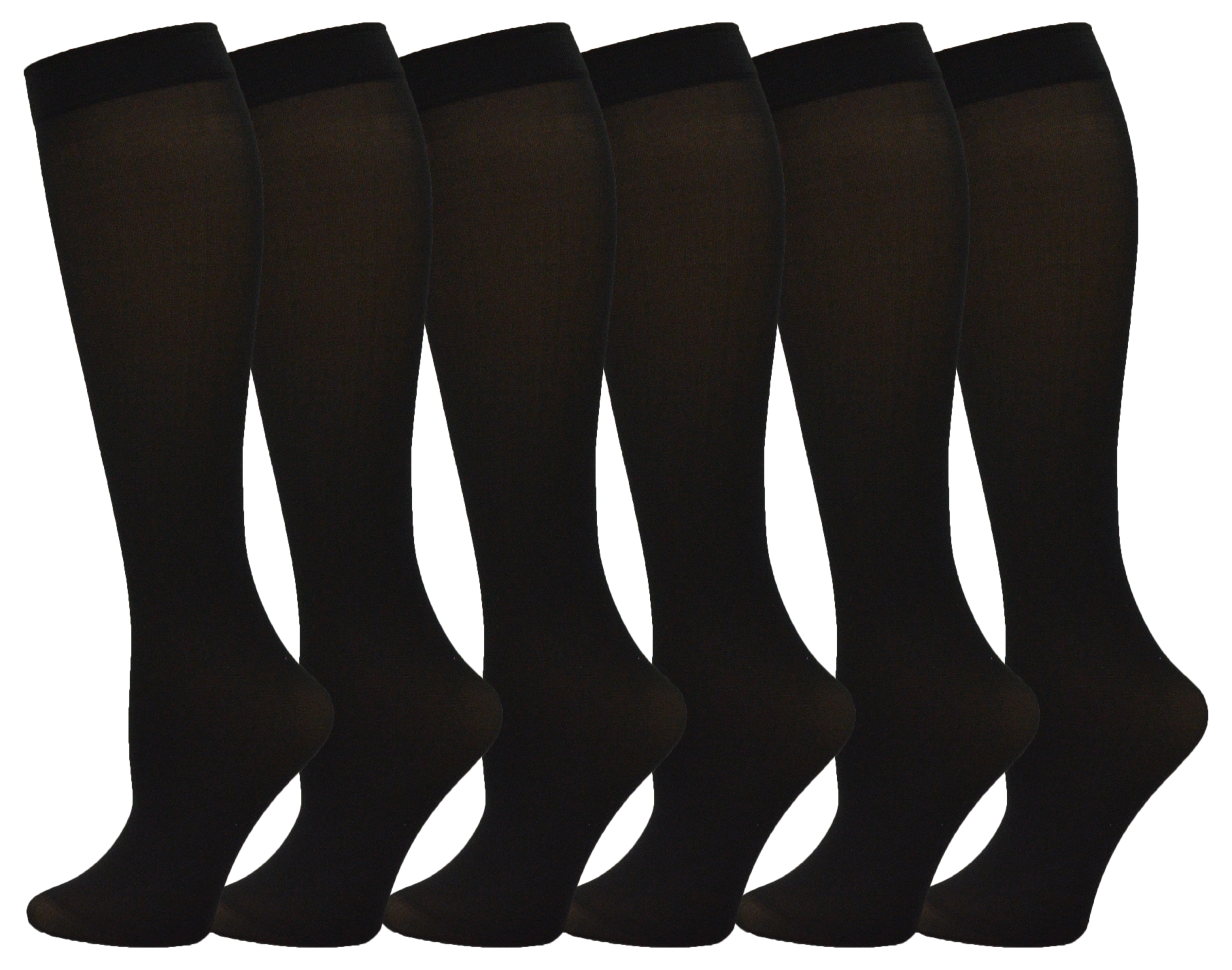 Queen Size Women s Sheer Trouser Socks Black 6 Pack