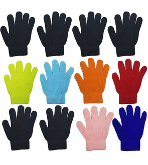 Children's Assorted Knit Gloves (12 Pairs)
