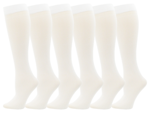Women's Sheer Trouser Socks - White (6 Pack)