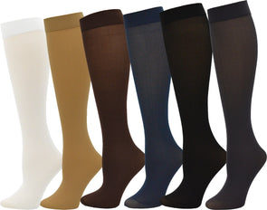 Women's Sheer Trouser Socks - Assorted Colors (6 Pack)
