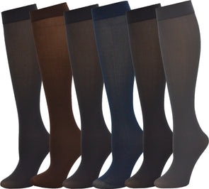 Women's Sheer Trouser Socks - Assorted Colors (6 Pack)