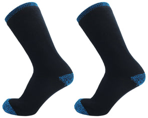 Men's Brushed Heavy Thermal Socks - Black & Navy Blue (2 Pack)