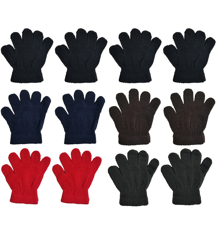 Children's Assorted Knit Gloves (12 Pairs)