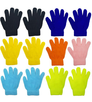 Children's Assorted Knit Gloves (12 Pairs)