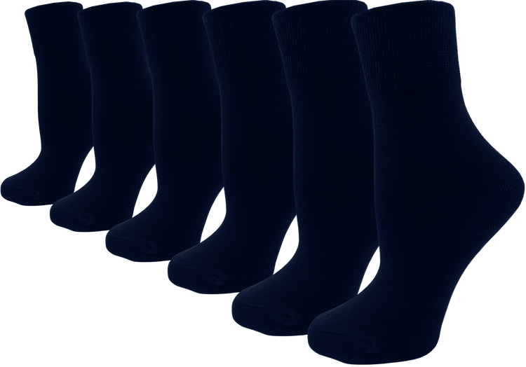 Women's Bamboo Dress Socks - Navy Blue (6 Pack)